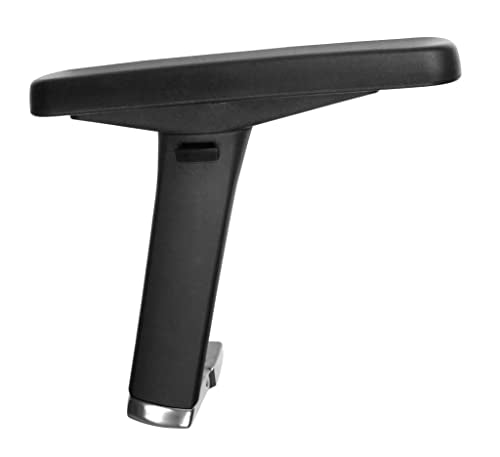 Height Adjustable Chrome 4D Chair Armrest w/Arm Pads - Set of 2 - S5402-K
