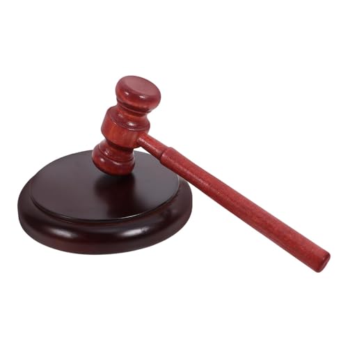 Wooden Judge Gavel Auction Hammer Kit with Base, Portable Court Hammer for Lawyer & Auction Use Auction Hammer