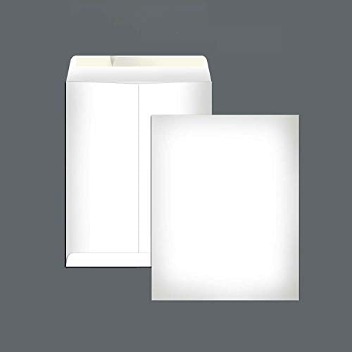 Prinko 500 Count Box 9x12 Envelopes - Mailing, Security, Invitation, Business, Legel Shipping Envelopes - Catalog Open end Envelope - 9x12 Inch Strong Gummed Glue Flap - White Kraft Paper