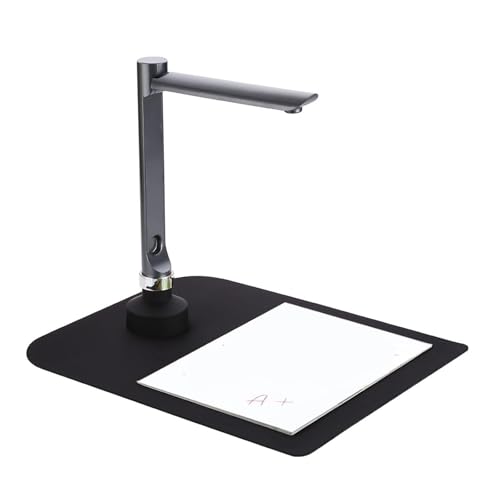 Document Camera, F60A USB Document Camera Scanner, 5 Megapixel HD A4 Capture Size, with LED Light Teaching Software for Teacher Training, Improve Efficiency for Live Demo, Distance