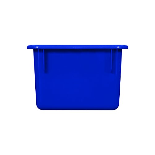Wood Designs Cubby Storage Bin, Heavy Duty Plastic Containers for Kids Blue Cubby Tray Set of 20
