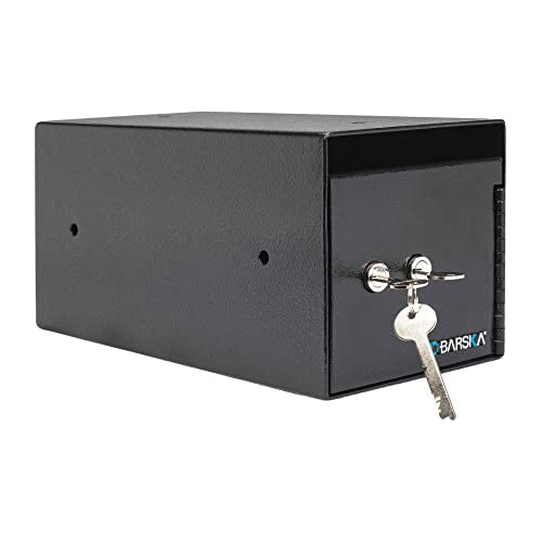 Winbest Steel Dual Key Cash Drop Depository Safe Mail Money Cash Drop Safe Box 12 in x 6 in x 6 in