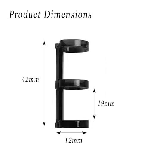 Binder Rings, 10Pcs Binder Rings Clips, 3 Ring Loose Leaf Binders Book, for Notebook Diary Photo Album Binding(Black)