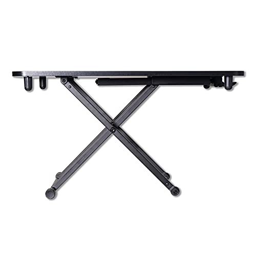Victor Standing Desk - Adjustable Monitor Stand and Office Desk Converter for Laptop or Single Display, Portable Sit-Stand Workstation, 28.75" x 18.5", Black
