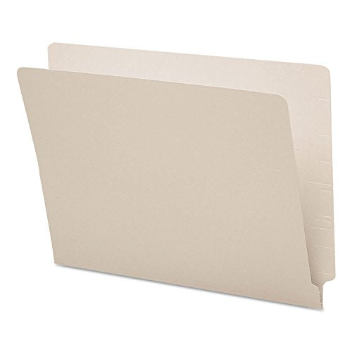 Smead End Tab File Folder, Shelf-Master Reinforced Straight-Cut Tab, Letter Size, Gray, 100 per Box (25310)