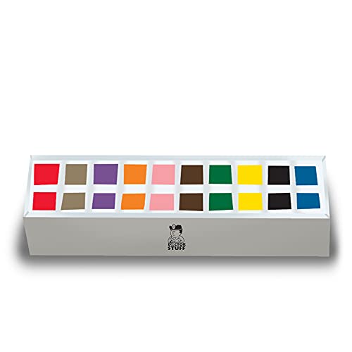 Doctor Stuff - Solid Color File File Labels, Ames Series, Unlaminated Solid Complete Set of 10 Colors with Tray, 1-7/8" x 1-7/8", 10 Rolls of 500 Labels