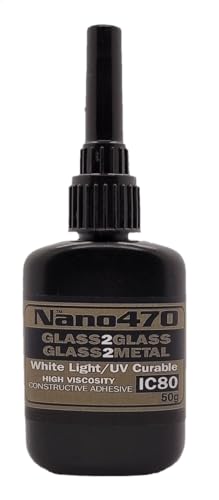 Dulles Glass Nano 470. Clear Glue, 50g (Pack of 1) - Super Strength - Fast Setting for Projects and Repairs, Glass and Metal - Construction