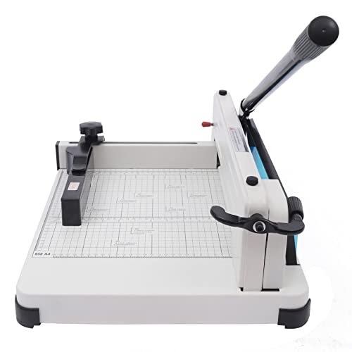 Manual Paper Cutter, 12 Inch A4 to B7 Metal Base Paper Trimmer Manual Guillotine Paper Cutter Heavy Duty Metal Base for Office Equipment