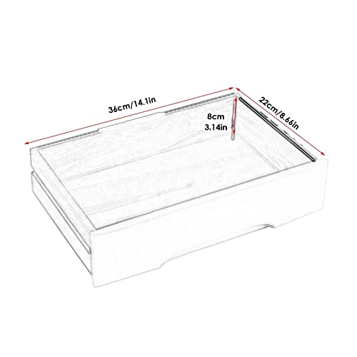 SDVantage Wooden Desktop Storage Box with Lockable Drawers, Office Supplies A4/Receipt File Organizer, Flat File Cabinet (D One Size)