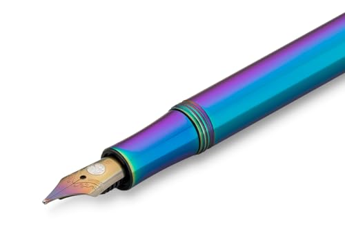 Kaweco COLLECTION Fountain Pen Liliput Kolibri I Premium Rainbow-Coloured Reservoir Pen with Iridescent Steel Nib for Ink Cartridges I Writing Instrument 12.4 cm I Nib: F (Fine)