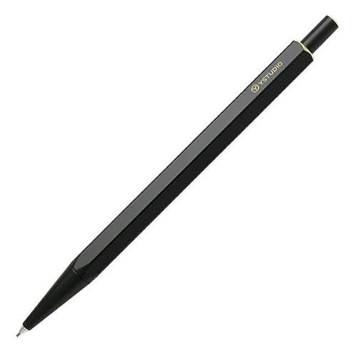 YYSTUDIO YS-STAT-64 Classic Brass Mechanical Pencil, 0.7mm, Black, 1 Count (Pack of 1)
