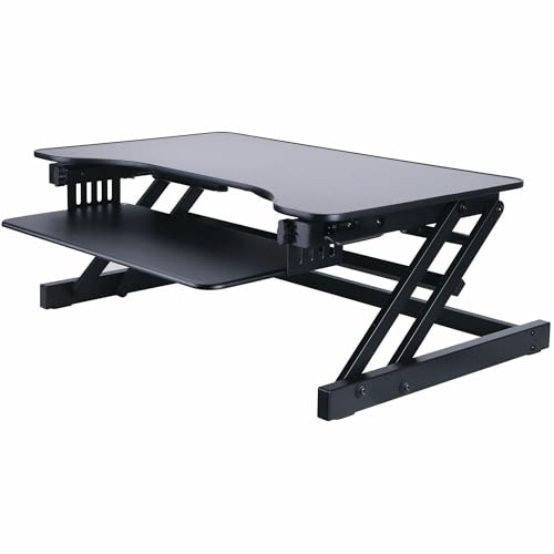 Lorell Adjustable Desk/Monitor Riser, Black