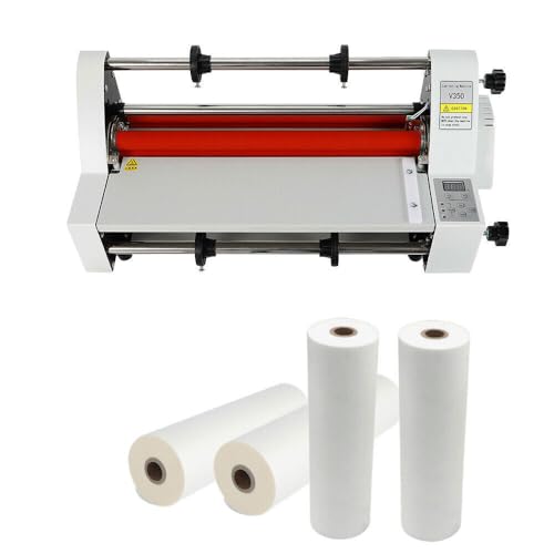 Hot Cold Roll Laminator, 110V Dual Side Digital Display Laminating Machine, Two Heating Modes, Adjustable Paper Feeding Thickness, for Home Office School Use