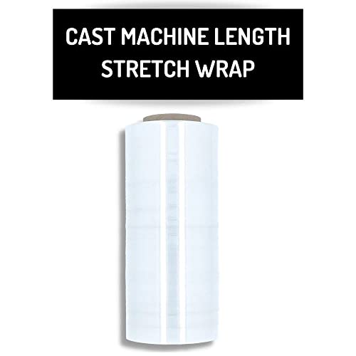 PSBM Machine Stretch Wrap, 2 Rolls 19.7 Inch x 6500 Feet 70 Gauge Heavy Duty Clear Plastic Wrap Industrial Strength Shrink Film for Moving, Packing & Shipping