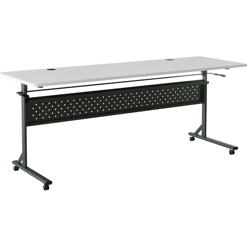Lorell Shift 2.0 Flip & Nesting Mobile Table, Gray