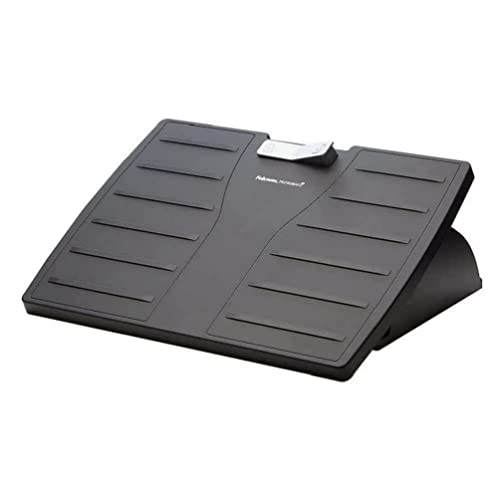 Fellowes Office Suites Adjustable Footrest with Microban Protection, Black/Silver (8035001)