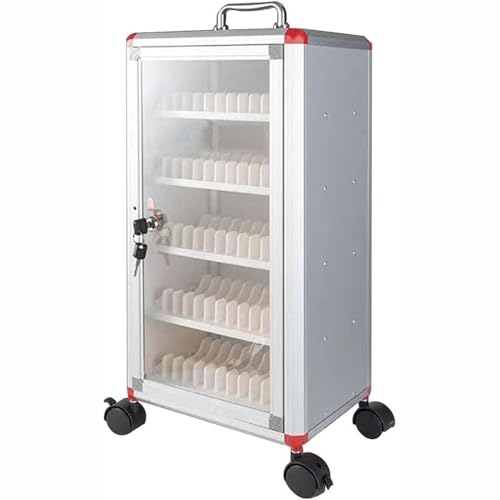 RNQZ Cell Phone Storage Locker, Aluminum Alloy Pocket Chart Storage Cabinet for Cell Phones,with Door Locks and Keys, Wall-Mounted Cabinet Pocket Office Classroom Gym Box,48bit