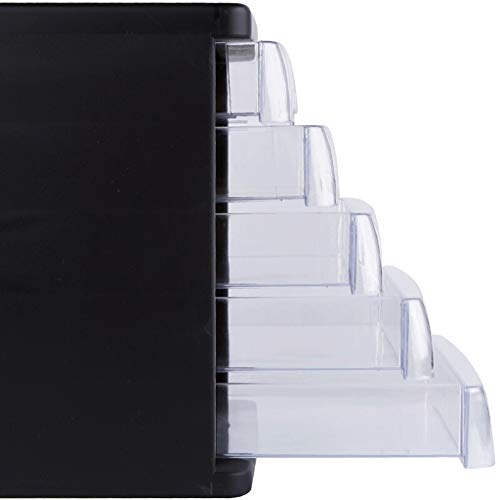 Document Organizer - Half Transparent Vertical File Cabinet 4 Drawer Function Flat