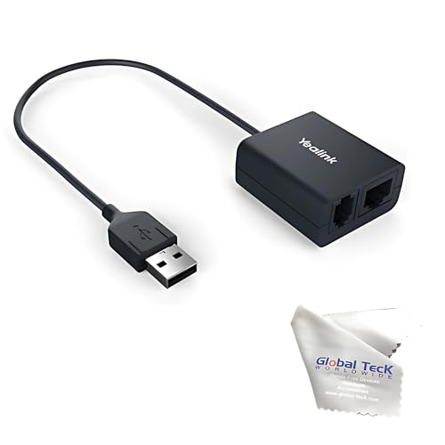 Yealink EHS40 Adapter For Connecting Wireless Headsets to Yealink Desk Phones - Compatible with Jabra, Poly, EPOS on T54W/T53W/T53/T58A/T57W/T48U/T46U/T46S/T43U/T42U, MP5x, T7x, T8x Series, Cloth