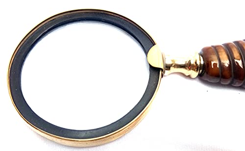 ASI NAUTICAL Marine Nautical Store Decorative Brass Magnifying Glass & Letter Opener on Stand Desk Top - Set of 2 for Office Decor, Room Decor, Table Decor