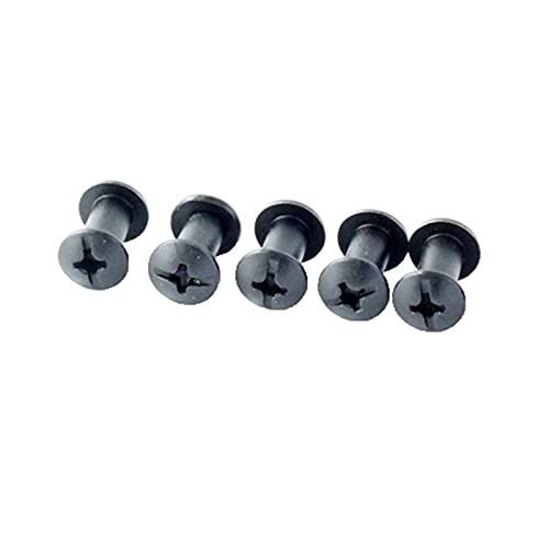 CekoCk 100Pcs Black Cross Head Chicago Screws with Rubber Washers for Books Photo Album Binding