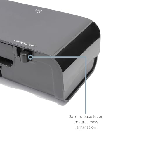 Cathedral Products A4 Laminator - with Fast Warm Up & Jam Release - Black