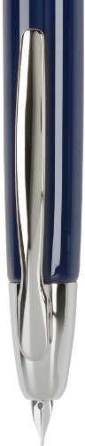PILOT Vanishing Point Collection Refillable & Retractable Fountain Pen, Blue Barrel with Rhodium Accents, Blue Ink, Medium Nib (60243)