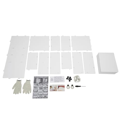 KSSTEVNBD Literature Organizer 24 Compartments Desktop File Sorter Mail Center Paper Storage Organizer with 2 Drawers for Home School Student Mailbox for Classroom (White)/White