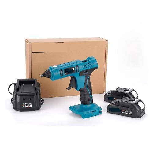 Hot Glue Gun, Hot Silicone Gun 500W Cordless Electric Glue,Cordless hot Glue Gun(with 1pc 2.0ah Battery)