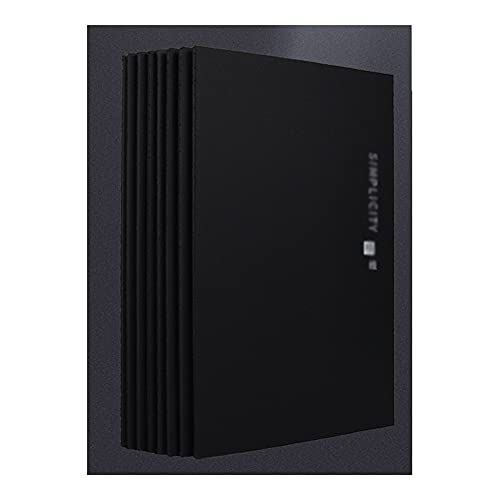 Journal Notebook Notebook 10-Pack Writing Journal A5 Kraft Paper Diary Paper, Perfect Notebook for Work, Travel, University School Office Business (Color : Black)