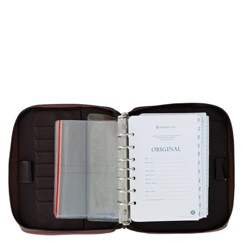 FranklinCovey - Planning System Ring-Bound Binder - Includes Undated Planner | Vinyl - Zipper Binder (Classic, Burgundy)