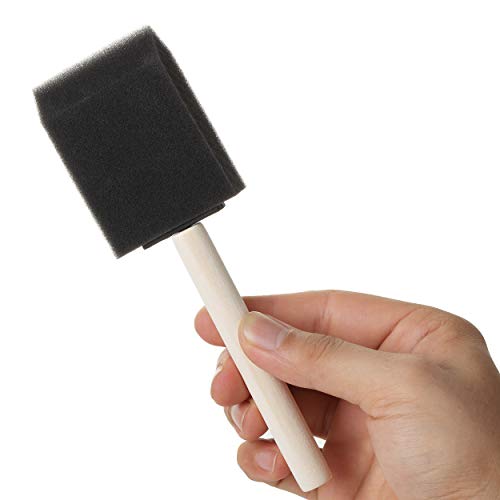 Bates Foam Paint Brushes, 2-Inch, 100 Pack - Sponge & Foam Brushes for Painting, Staining & Mod Podge