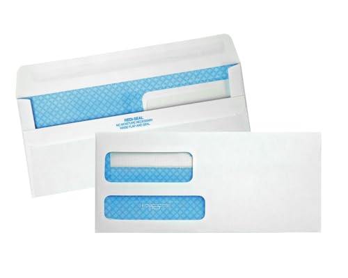Quality Park #9 Security Envelopes, Double Window, Self Seal, Invoices/QuickBooks Statements, 3-7/8 x 8-7/8 Inches, 24 lb White, 500/Box (QUA24529)
