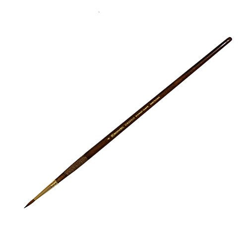 Escoda Reserva 2420 Series Artist Oil & Acrylic Long Handle Paint Brush, Pointed Round, Size 4, Pure Kolinsky