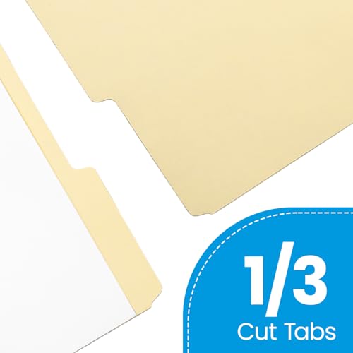 Pendaflex Manila Legal Size File Folders - 1/3-Cut Tabs in Left, Center, Right Positions for Easy Labeling - Ideal for Home & Filing Cabinets, 100 Folders (Pack of 1)