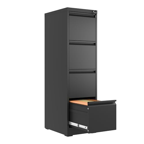 FLIXELIO 4 Drawer File Cabinet with Lock,Metal File Cabinet for Home Office