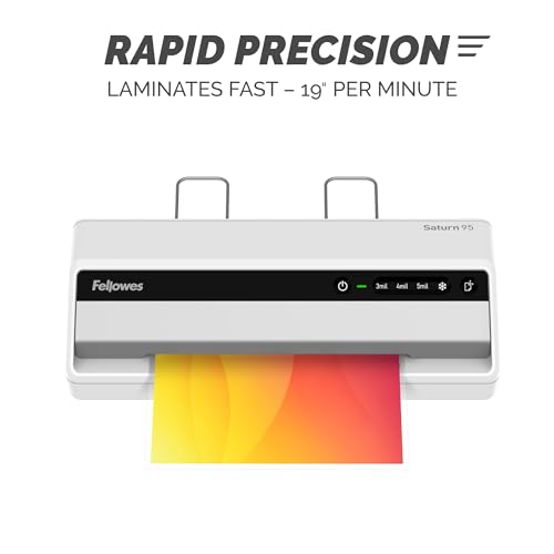 Fellowes Saturn™ 95 Thermal Laminator Machine, 9.5", Fast 60 Sec Warm Up