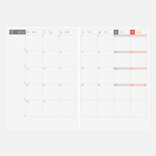 Hobonichi Techo 2027 Original Book – A6, English, Daily, January Start, Monday Start, Planner