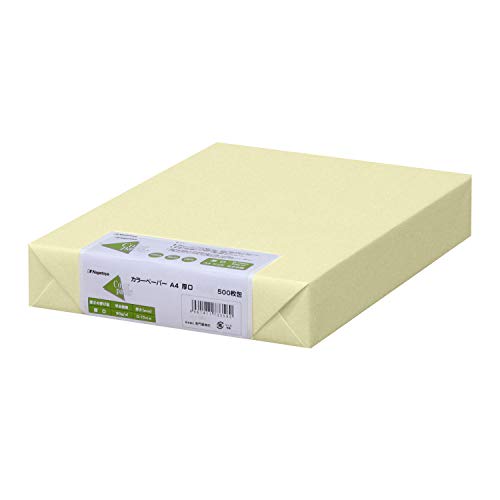 Nagatoya Shoten Na-2352 Color Paper, B4 Thick, 500 Sheets, Lemon