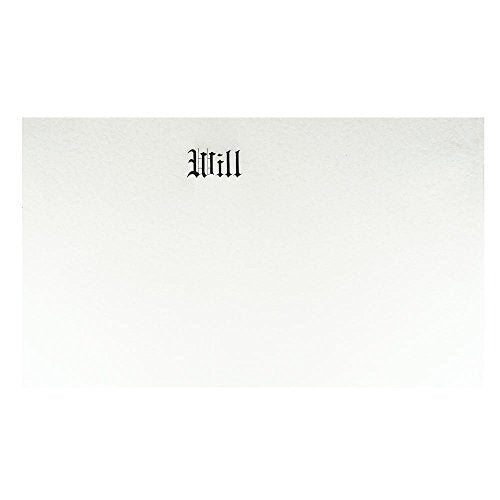 Blumberg Will Cover, “Will” Engraved in Black, 65# Textured Finish Bright White Archival Cover Stock, Legal Size, 100 per Box