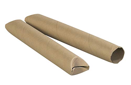 Aviditi Snap Seal Kraft Mailing Tubes, 3 x 18 Inches, Pack of 24, for Shipping, Storing, Mailing, and Protecting Documents, Blueprints and Posters