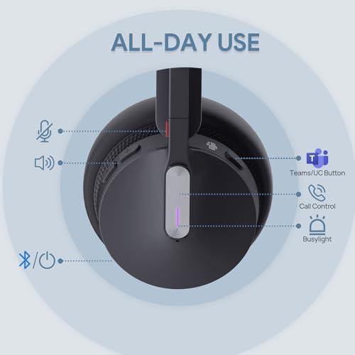 Yealink WH64 Dual UC DECT Bluetooth Wireless Headset for Phone PC Cellphone