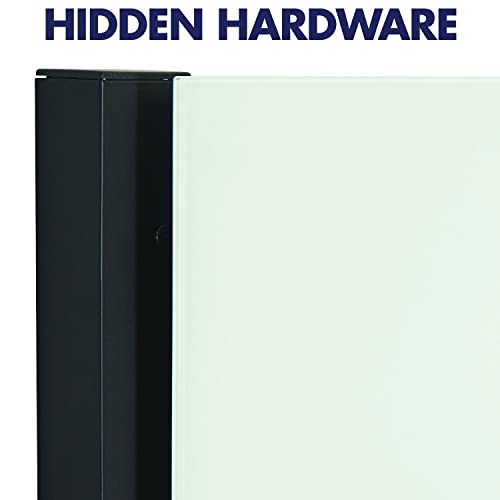 Quartet Glass Whiteboard, Magnetic Dry Erase White Board, 85" x 48", Wide Format with Invisible Mount, Black Aluminum Frame, Evoque (G8548BA)