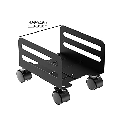 YUEYOULII Computer Tower Desktop Stand CPU Rolling Stand Stand with Locking Casters Adjustable Mobile Cart Stand (Color : A)