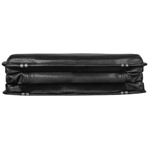 Mancini Pelle D’oro Triple Compartment 15.6” Laptop/Tablet Briefcase, Black