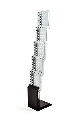 Displayfactory Heavy Duty Metal Pocket Magazine Brochure Literature Catalog Holder Rack Stand Tradeshow Display (5 Pockets)