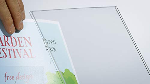 Europel Budget Table Stands, Pack of 6 pcs, L Stand, DIN A4 High, Crystal Clear Polystyrene 1.5 mm, Menu & Brochure Stands for Restaurants, Hotels, Conference & Reception