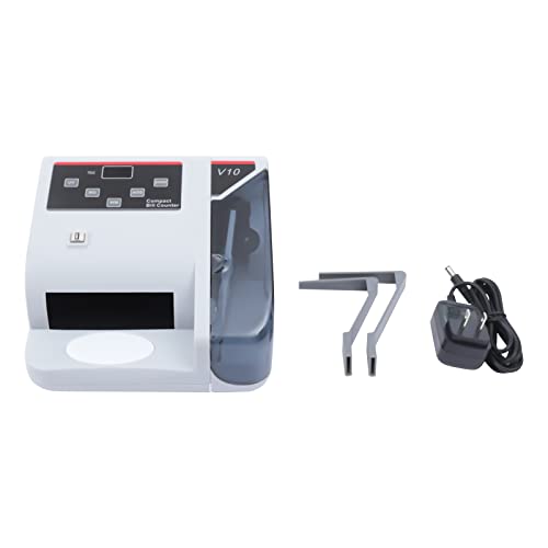 Portable Money Counter with UV/MG/WM Counterfeit Detection LED Display, V10 Bill Counter 600pcs/min Multi-Currency Counting Machine for Banks Stores AC 100-240V