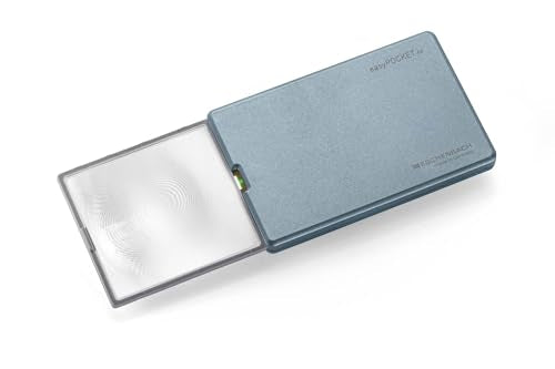 Eschenbach EasyPOCKET LED Pocket Magnifier, 4X, Blue, 86 x 54 mm, 16D
