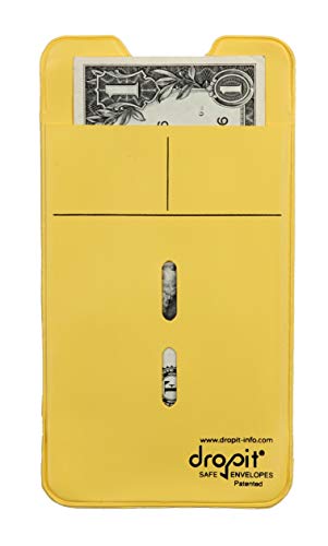 UBICON Reusable Vinyl Safe Deposit Envelope, Yellow, Size 100